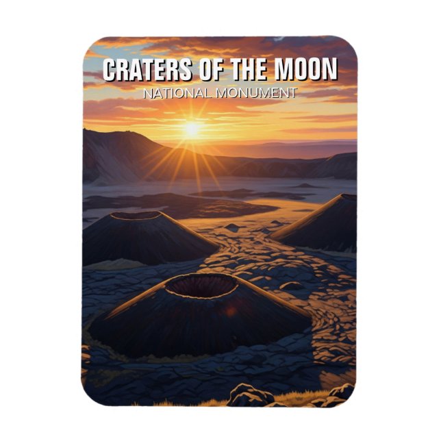 Ímã Monumento Nacional Crateras da Lua em Idaho (Vertical)