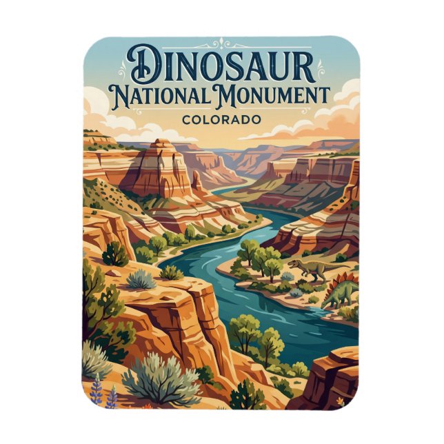 Ímã Monumento Nacional Dinosaur Colorado (Vertical)