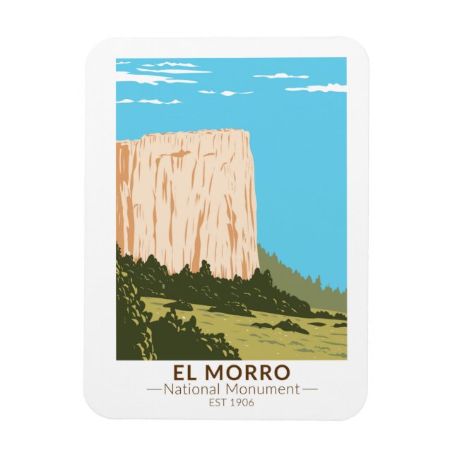 Ímã Monumento Nacional El Morro Inscrição Rocha (Vertical)
