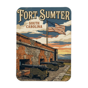 Ímã Monumento Nacional Forte Sumter EUA
