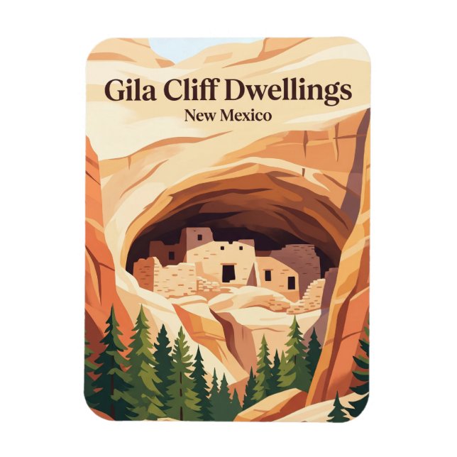 Ímã Monumento Nacional Gila Cliff Dwellings EUA (Vertical)