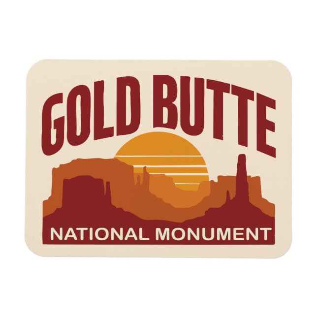 Ímã Monumento Nacional Gold Butte Deserto de Nevada (Horizontal)