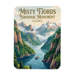 Ímã Monumento Nacional Misty Fjords Alasca