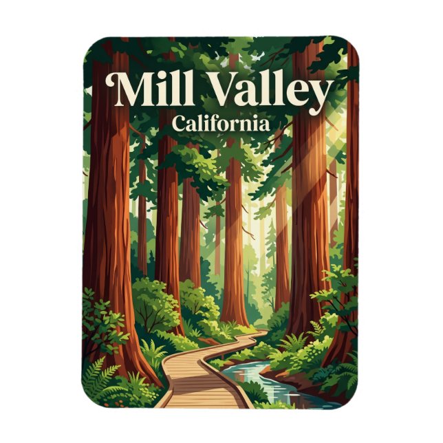 Ímã Monumento Nacional Muir Woods EUA (Vertical)