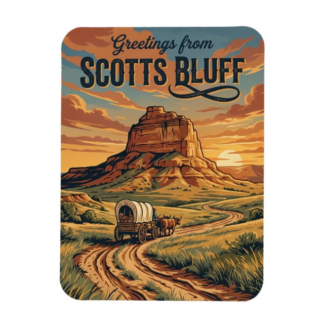 Ímã Monumento Nacional Scotts Bluff EUA (Vertical)