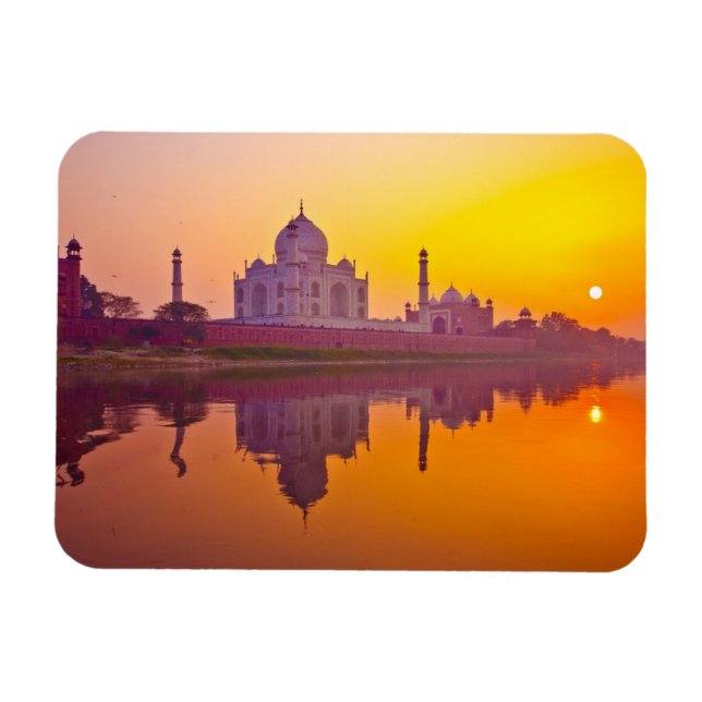 Ímã Monumentos | Taj Mahal à Sunset (Horizontal)