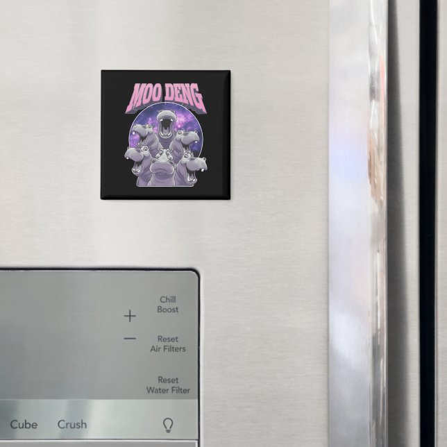 IMÃ MOO NEGA O FAMOSO BEBÊ PIGMY HIPPO MOODENG (In Situ (Fridge))