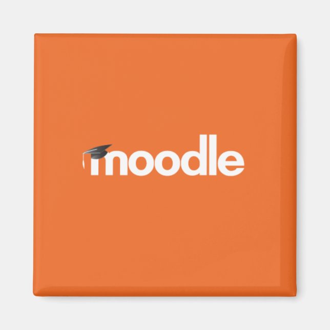 Imã Moodle Magnet: Laranja (Frente)