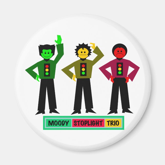 Imã Moody Stoplight Trio Characters (Frente)