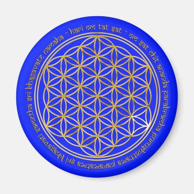 Imã Moola Mantra, flor a vida |/royal (Frente)
