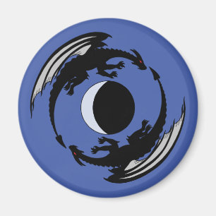 Imã Moon Dragon Fantasy Design Magnet