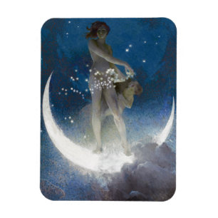 Ímã Moon Goddese Bare Scattering Night Stars