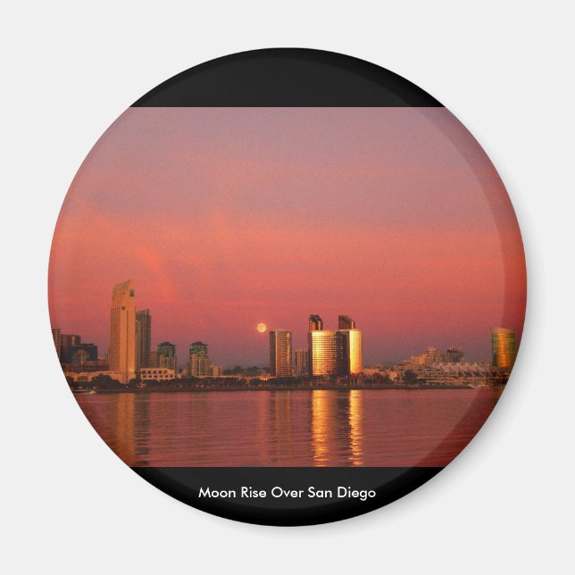 Imã Moon Rise Sobre San Diego (Frente)