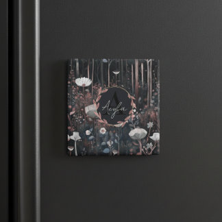 Imã Moonlight Monogramas Florestas Quimônicas Flores S