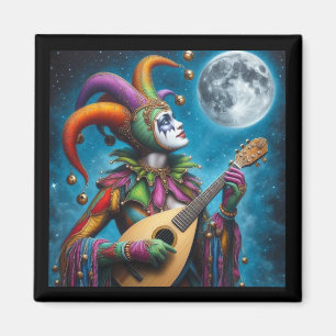 Imã 🎭 "Moonlit Melody: O Encantado Jester Magnet"