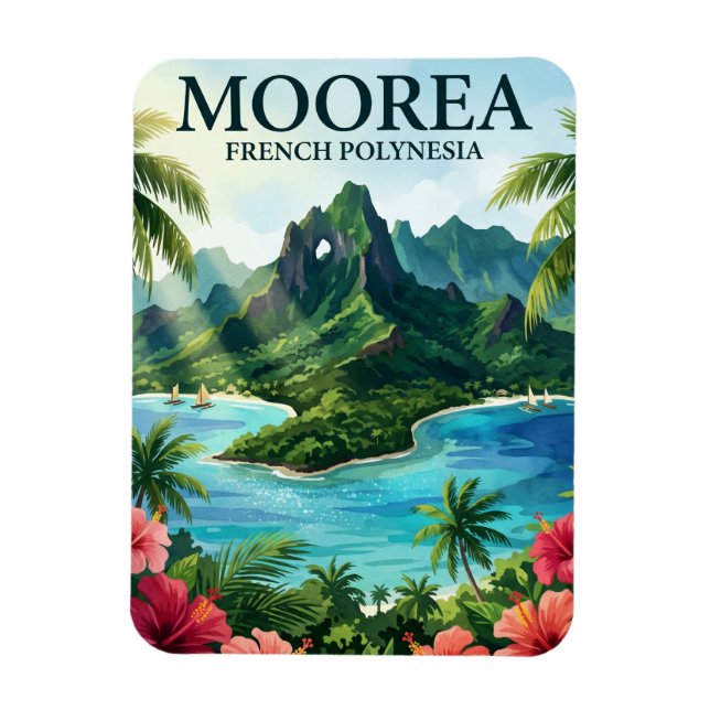 Ímã Moorea Polinésia Francesa (Vertical)