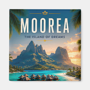 Imã 🌴 Moorea Polinésia Francesa Decoração de Luxo par