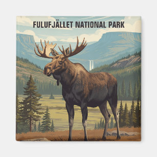 Imã Moose em Fulufjället National Park Suecia
