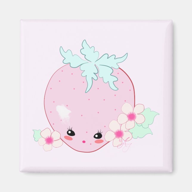 Imã Morango Kawaii (Frente)