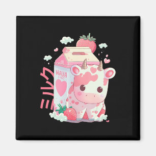 Imã Morango Leite Milhar Vaca Boca Cute Kawaii J