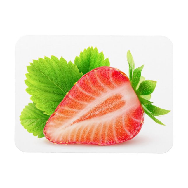 Ímã Morango metade (Horizontal)