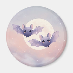 Imã Morcegos de Cute Voando pela Lua Cheia - Magneta