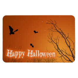 Ímã Morcegos e Árvores de Halloween
