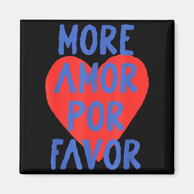 Imã More Amor R Favor Red Heart Cute Spanish Love Quot (Frente)