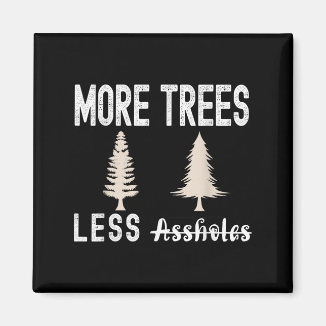 Imã More Trees Less Holes Ugly Christmas Sweater  (Frente)