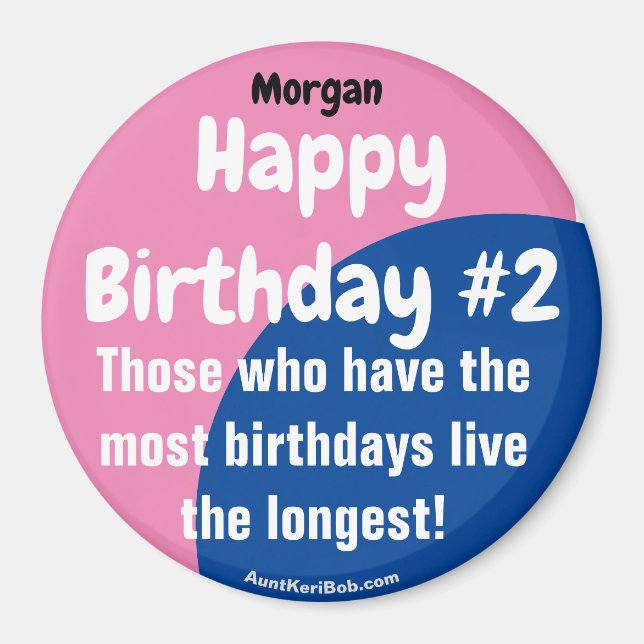 Imã Morgan Happy Aniversário #2 (Frente)