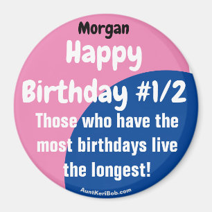 Imã Morgan Happy Birthday #1/2 Magnet
