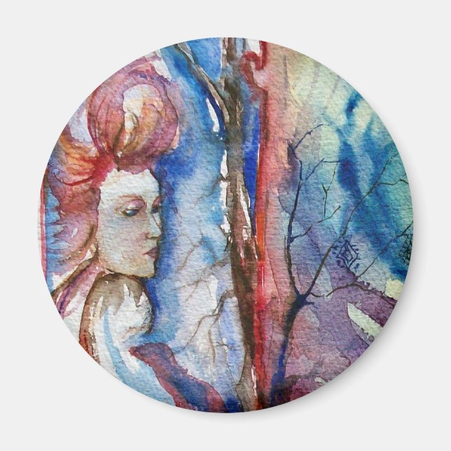 Imã MORGANA / Magia e Mistério, Fantasia Azul Rosa (Frente)