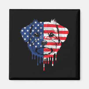 Imã Morkie Patriótico Bandeira Americana 4 de Julho AA