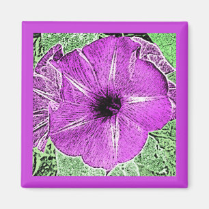 Imã Morning Glory Block Impressão - ametista roxo