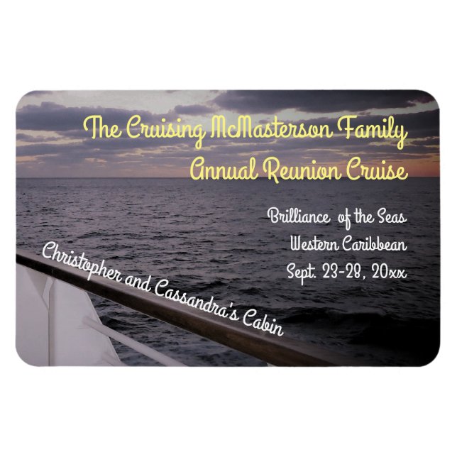 Ímã Morning on Board Custom Stateroom Door Marker (Horizontal)