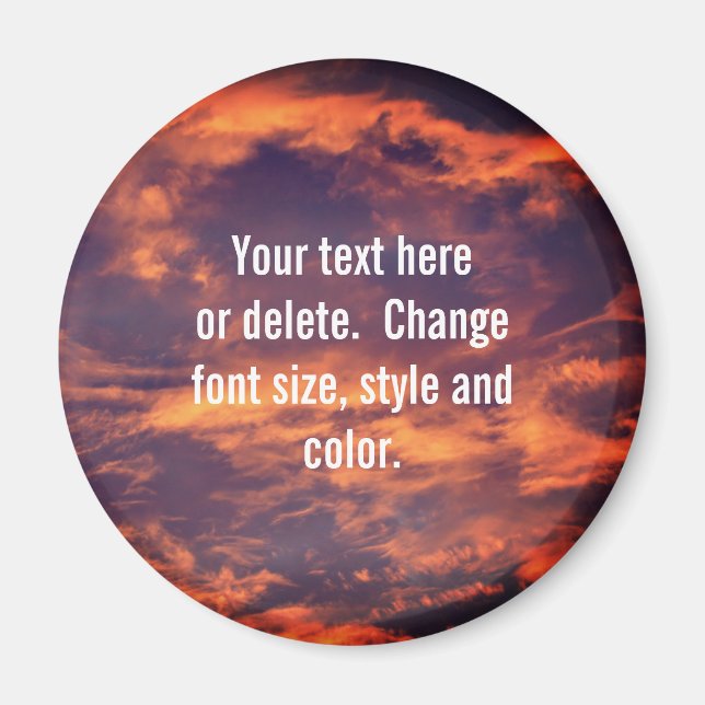 Imã Morning Sky and Clouds Nature Personalized (Frente)