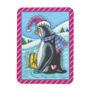 ÍMÃ MORNO INFERIOR FRIO DO NATAL DO PINGUIM DO