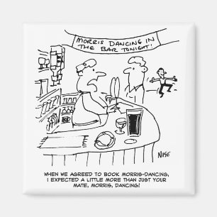 Imã Morris Dançando em Pub. Tradicional Dança Morris