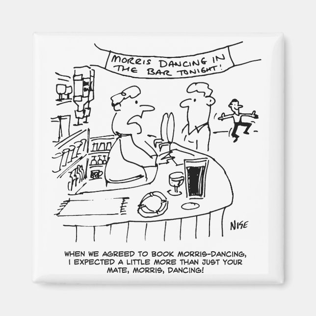 Imã Morris Dançando em Pub. Tradicional Dança Morris (Frente)