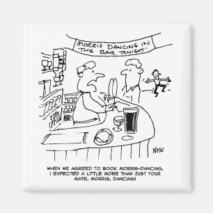 Imã Morris Dançando em Pub. Tradicional Dança Morris