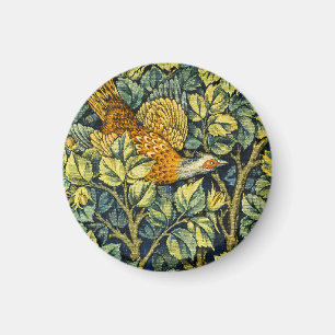 Imã Morris Vintage Pheasant squirrel & Flor Patterno