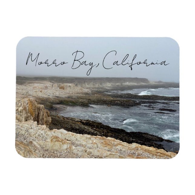 Ímã Morro Bay California Ocean Cliffs Photography (Horizontal)