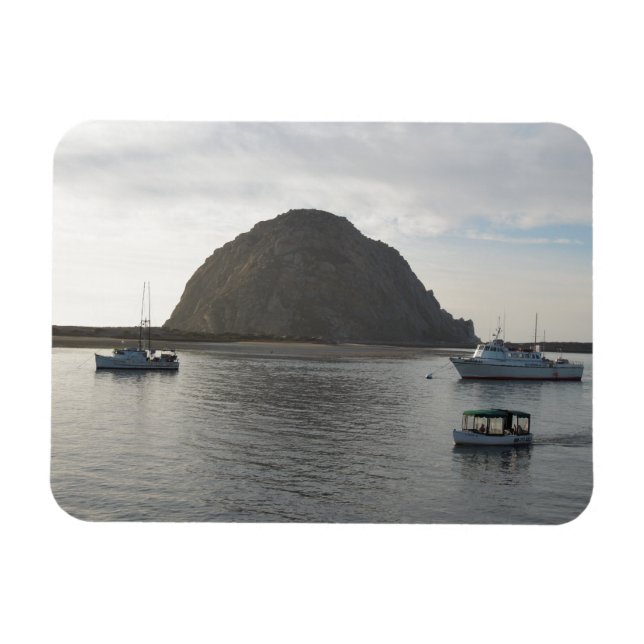 Ímã Morro Rock na Baía de Morro, CA (Horizontal)