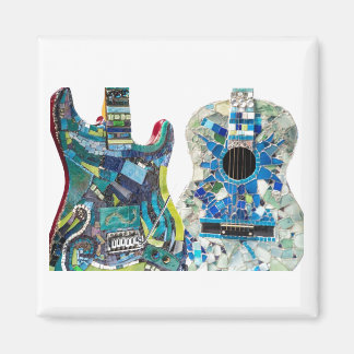 Imã Mosaico Coleção de Violão Boho Chic