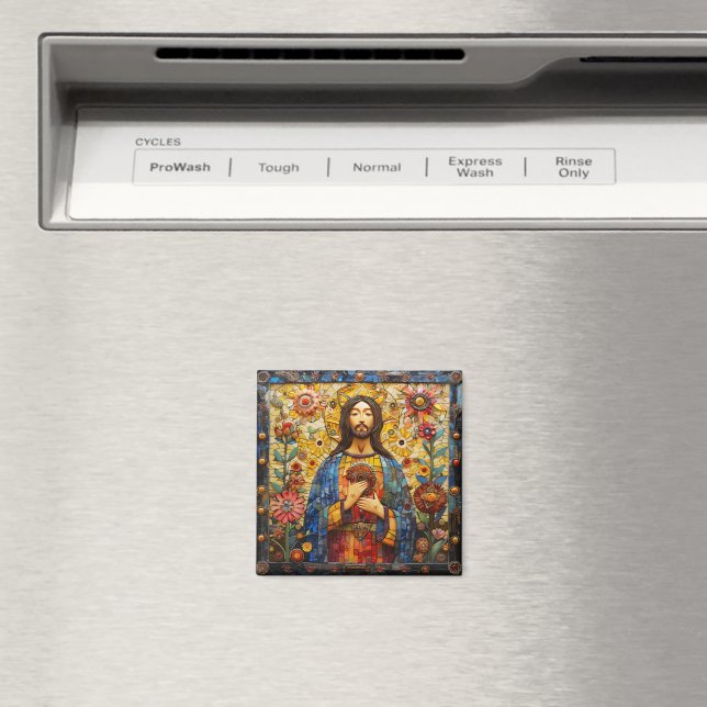 Imã Mosaico Colorido de Jesus Cristo (In Situ (Dishwasher))