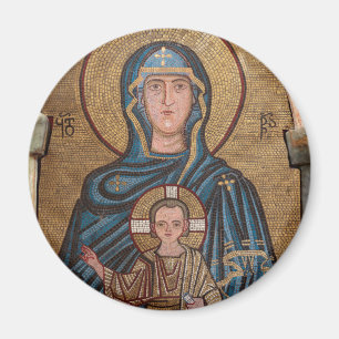 Imã Mosaico da Virgem Maria e Jesus