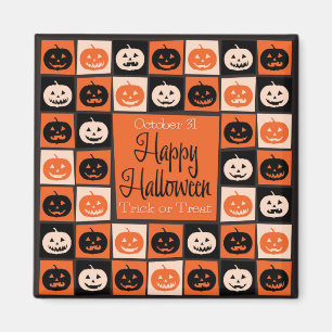 Imã Mosaico de abóbora do Halloween
