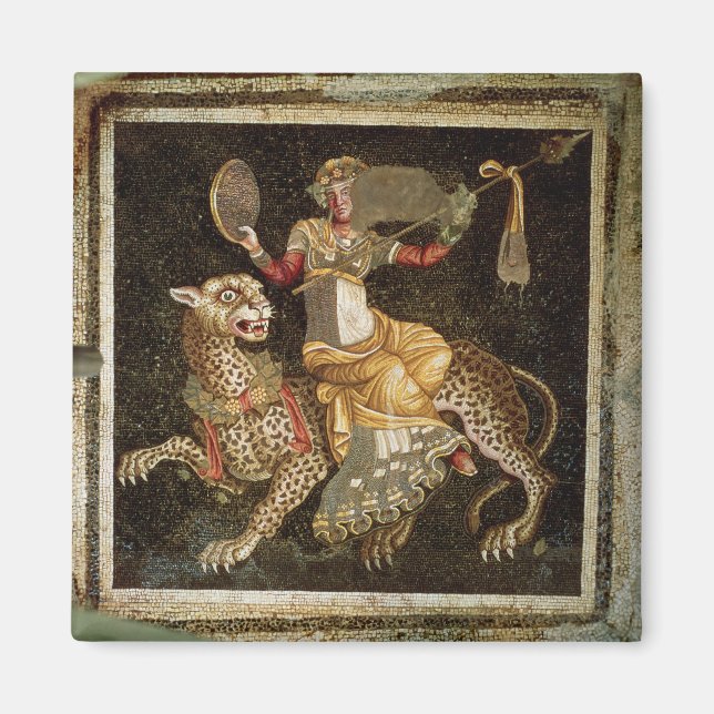 Imã Mosaico de Dionysus montando um Leopard c.180 AD (Frente)