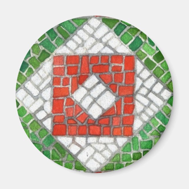 Imã MOSAICO DE FÉRIAS Ímã Circular (Frente)