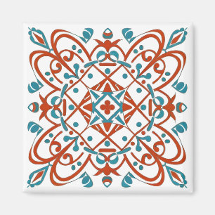 Imã mosaico de flores